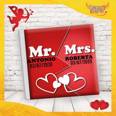 Album fotografico personalizzabile " Mr & Mrs con Nomi e Data "