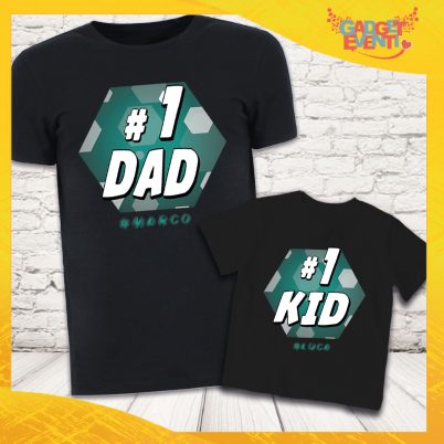 Coppia T-shirt ''#1Dad'' Nere