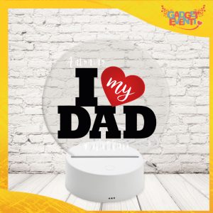 led trasparente cerchio ''Io amo my Dad''